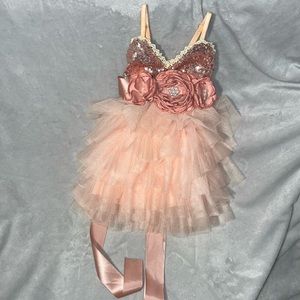 Rose Gold Toddler Girl Dress